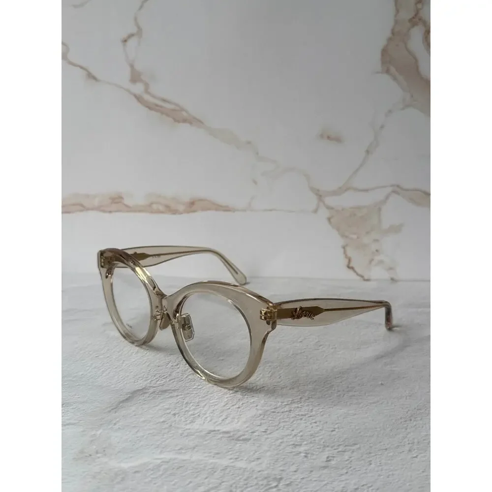 Loewe Translucent Beige Round Sunglasses